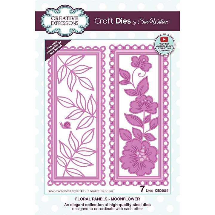 SO: Creative Expressions Sue Wilson Floral Panels Collection Moonflower Craft Die
