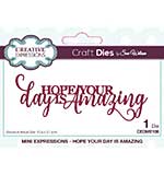 Creative Expressions Sue Wilson Mini Expressions Hope Your Day Is Amazing Craft Die
