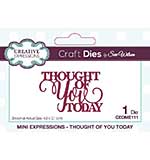 Creative Expressions Sue Wilson Mini Expressions Thought Of You Today Craft Die