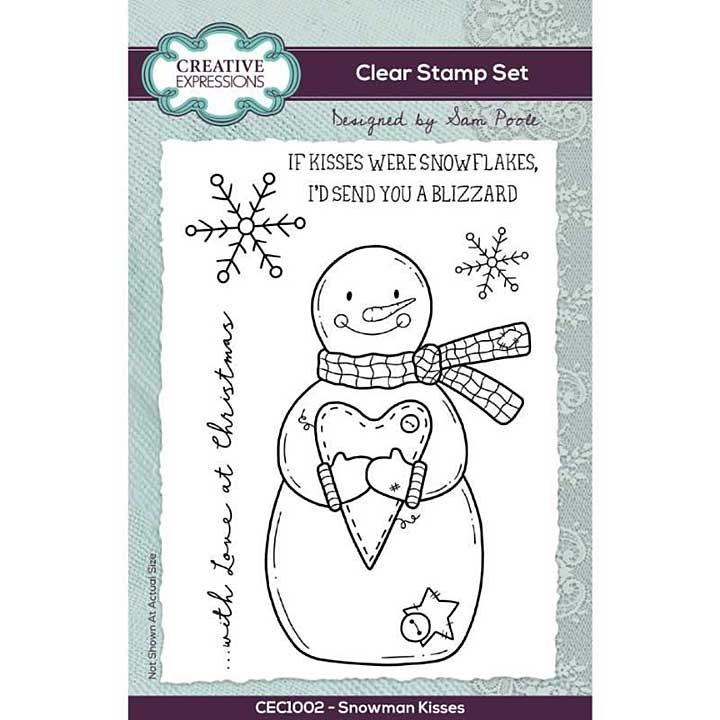 Sam Poole Snowman Kisses Clear Stamp Set (6x4)