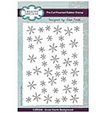 Sam Poole Snow Storm Background Pre Cut Rubber Stamp (6x4)