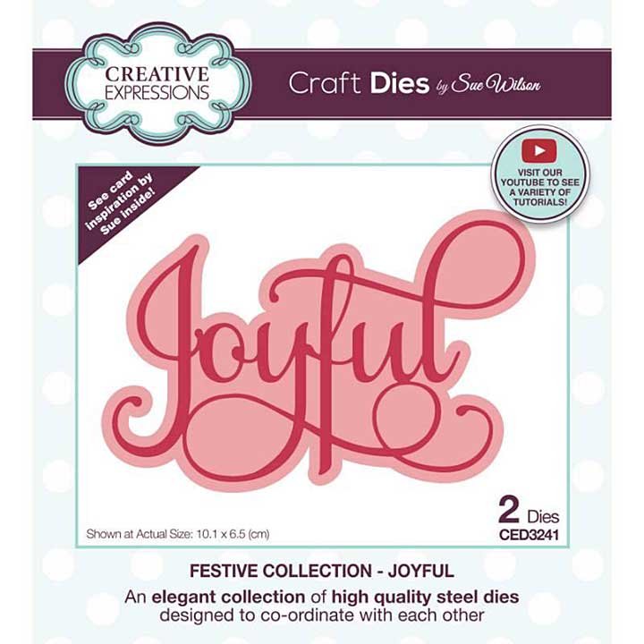 SO: Creative Expressions Sue Wilson Festive - Noble Joyful Craft Die