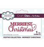 Creative Expressions Sue Wilson Festive Mini Expressions Merriest Christmas Craft Die