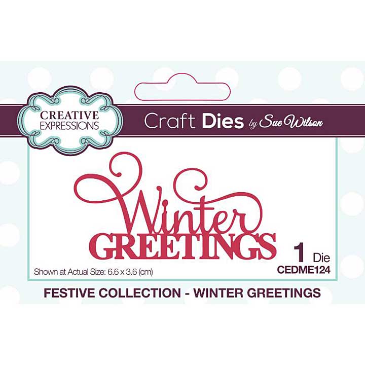 Creative Expressions Sue Wilson Festive Mini Expressions Winter Greetings Craft Die