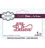 SO: Creative Expressions Sue Wilson Festive Mini Expressions Just Believe Craft Die