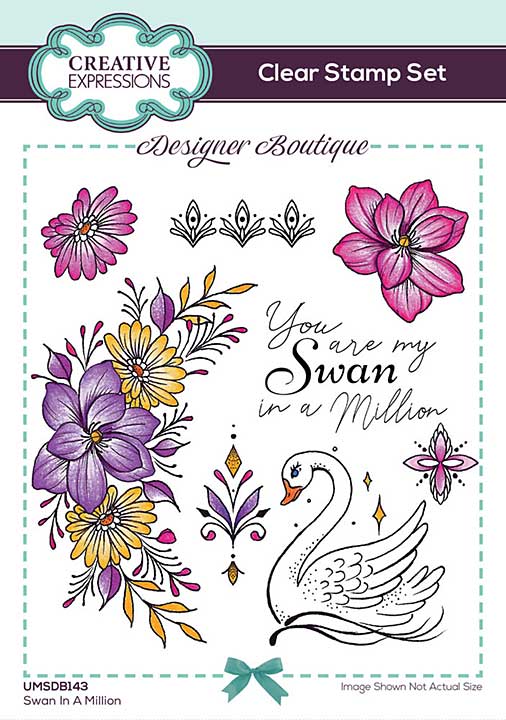 SO: Creative Expressions Designer Boutique Clear Stamp A6 Swan In A Million (UMSDB143)