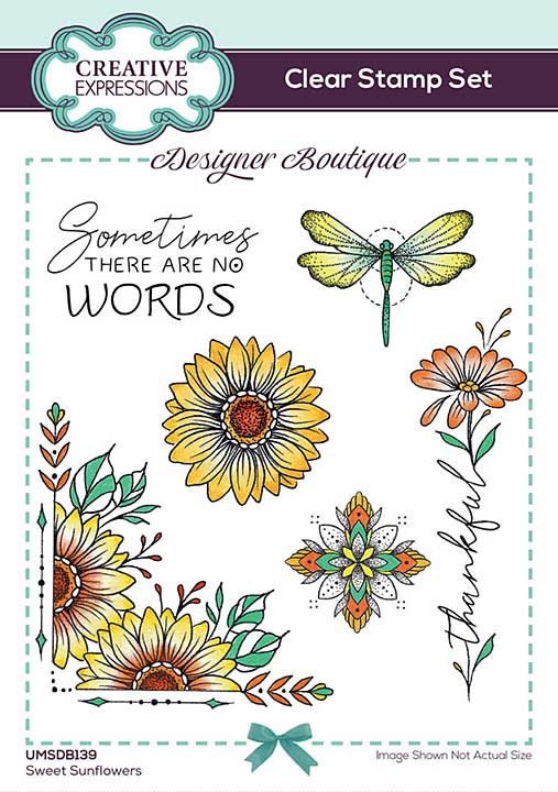 SO: Creative Expressions Designer Boutique Clear Stamp A6 Sweet Sunflowers (UMSDB139)