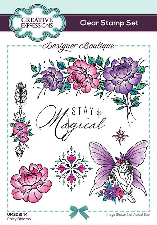 SO: Creative Expressions Designer Boutique Clear Stamp A6 Fairy Blooms (UMSDB144)
