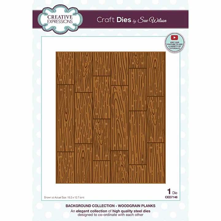 Creative Expressions Sue Wilson Craft Die Background Collection Woodgrain Planks (CED7146)