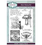 Creative Expressions Sam Poole Snippets of Nature 4 in x 6 in Clear Stamp Set