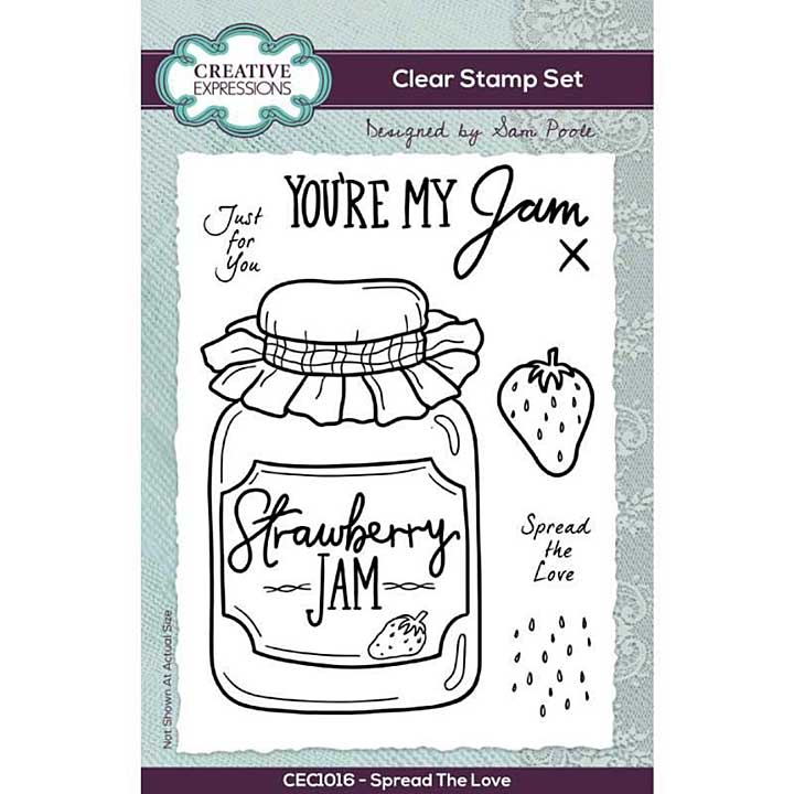 SO: Creative Expressions Sam Poole Spread The Love Clear Stamp Set (4 x 6)