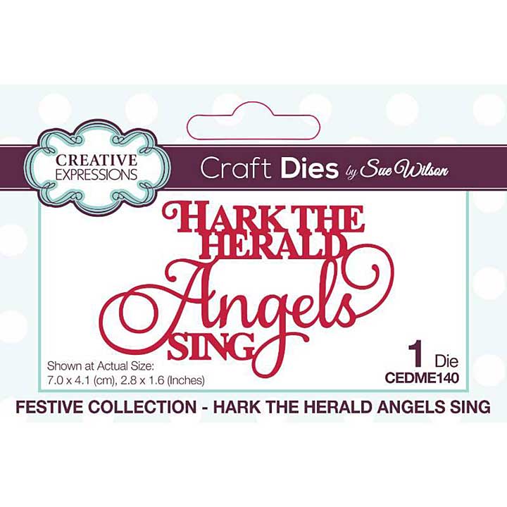 Creative Expressions Sue Wilson Festive Hark The Herald Angels Sing Craft Die