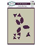 Creative Expressions Companion Colouring Stencil 6x8 - Holly Berries