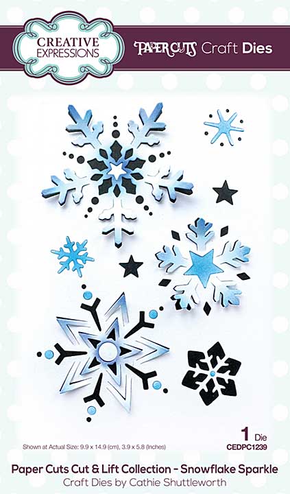 Creative Expressions Cathie Shuttleworth Paper Cuts Cut and Lift Snowflake Sparkle (CEDPC1239)