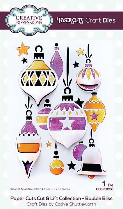Creative Expressions Cathie Shuttleworth Paper Cuts Cut and Lift Bauble Bliss (CEDPC1236)