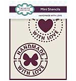 Creative Expressions Mini Stencil Handmade With Love 3 in x 4 in