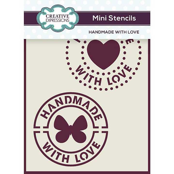 Creative Expressions Mini Stencil Handmade With Love 3 in x 4 in