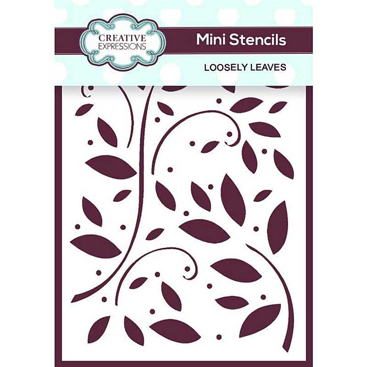 Creative Expressions Mini Stencil Loosely Leaves 3 in x 4 in