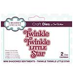 Creative Expressions Sue Wilson Craft Die Mini Shadowed Sentiments Twinkle Twinkle Little Star (CEDSS024)
