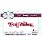 Creative Expressions Sue Wilson Craft Die Mini Shadowed Sentiments Best Wishes (CEDSS031)