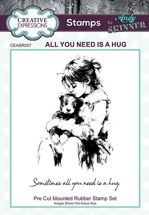 Andy Skinner Rubber Stamp - All You Need Is A Hug