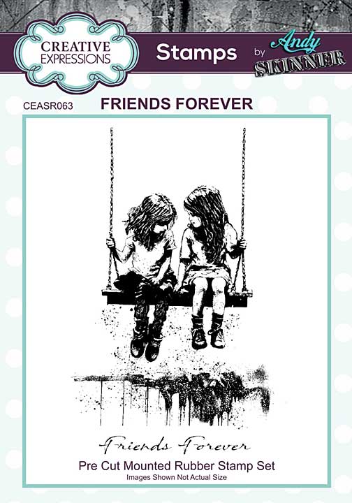 SO: Andy Skinner Rubber Stamp - Friends Forever