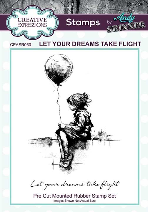 SO: Andy Skinner Rubber Stamp - Let Your Dreams Take Flight