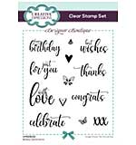 Creative Expressions Designer Boutique Clear Stamp A6 Breezy Sentiments