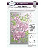 Creative Expressions Rose Garden Companion Colouring Stencil 6 in x 8 in 2pk