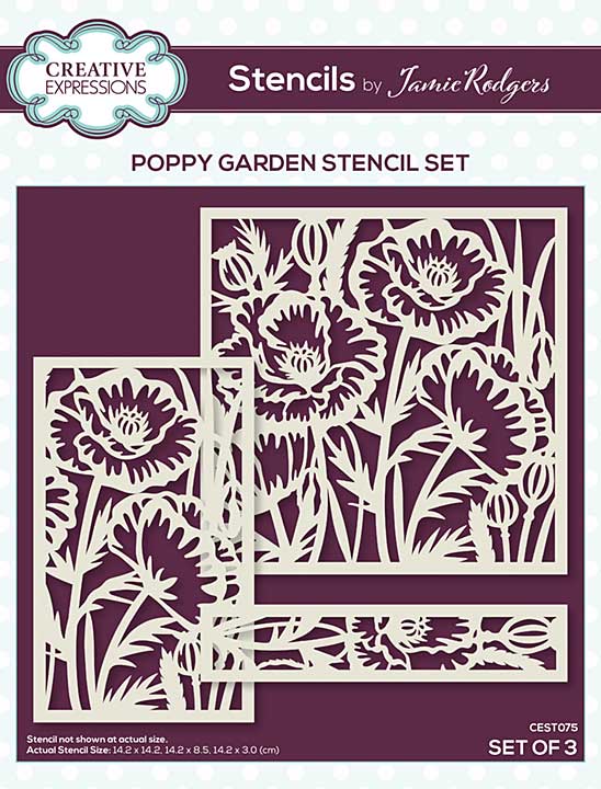 Creative Expressions Jamie Rodgers Stencil Poppy Garden