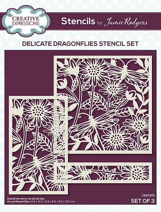 Creative Expressions Jamie Rodgers Stencil Delicate Dragonflies