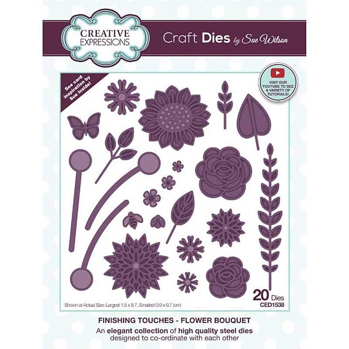 Creative Expressions Sue Wilson Craft Die Finishing Touches Flower Bouquet