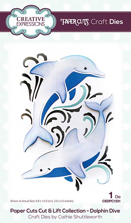 Creative Expressions Cathie Shuttleworth Paper Cuts Cut and Lift Dolphin Dive