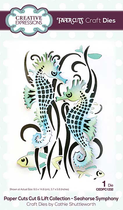 Creative Expressions Cathie Shuttleworth Paper Cuts Cut and Lift Seahorse Symphony