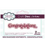 Creative Expressions Sue Wilson Craft Die Mini Shadowed Sentiments Congratulations