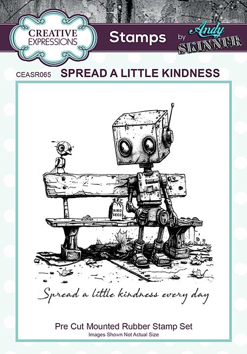 SO: Creative Expressions Andy Skinner Pre-Cut Rubber Stamp Botology Spread A Little Kindness