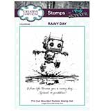 SO: Creative Expressions Andy Skinner Pre-Cut Rubber Stamp Botology Rainy Day