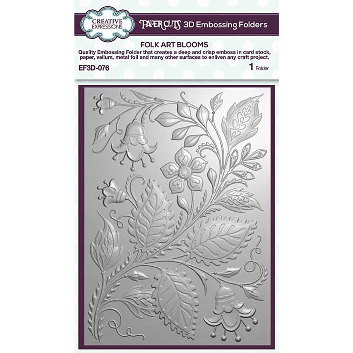 Creative Expressions Sue Wilson 3D Embossing Folder Folk Art Blooms