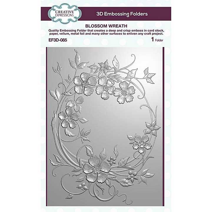 Creative Expressions Blossom Wreath 3D Embossing Folder