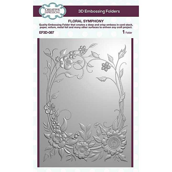 Creative Expressions Floral Symphony 3D Embossing Folder