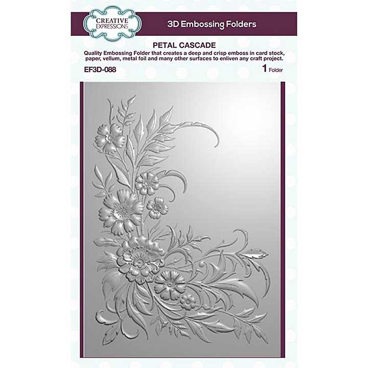 Creative Expressions Petal Cascade 3D Embossing Folder