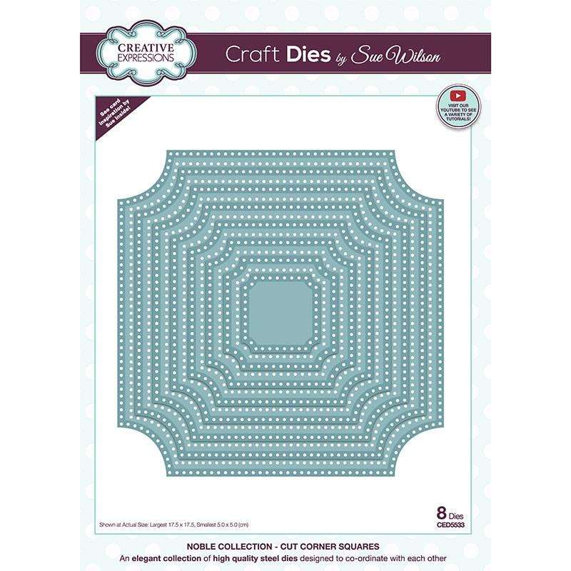 Creative Expressions Sue Wilson Craft Die Noble Collection Cut Corner Squares