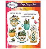 Creative Expressions - Janes Doodles - Tea-riffic - 6 in x 8 in Clear Stamp Set