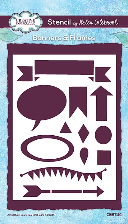 Creative Expressions Helen Colebrook Stencil A5 Banners and Frames