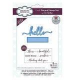 Creative Expressions Sue Wilson Bold Shadowed Sentiments Hello Craft Die and Stamp Set