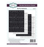 Wordies Sentiment Sheets 6x8 Inch Be My Valentine (4pcs)