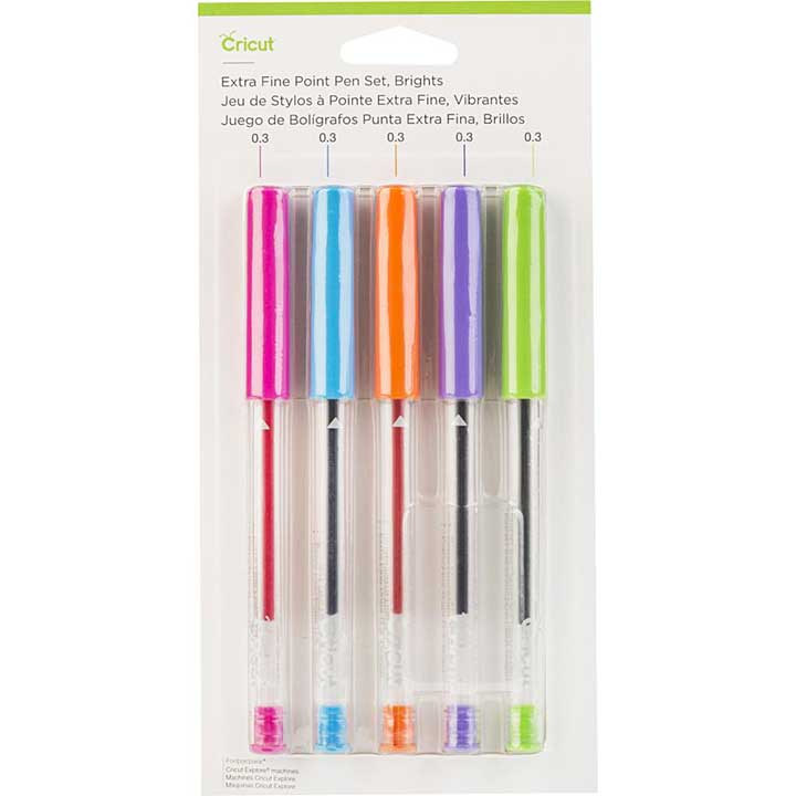 Cricut Gel Pen Set - Extra Fine Brights (0.3mm, 5pk)