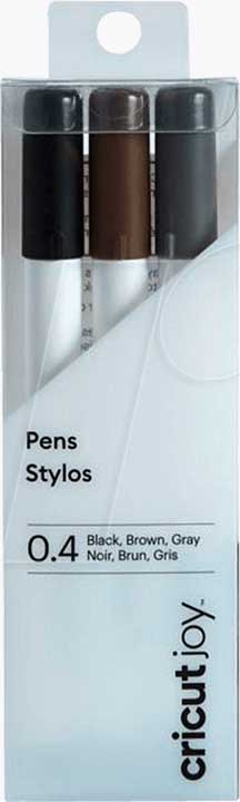 SO: Cricut Joy Marker Pen Set - Fine Point 0.4mm (Black, Brown, Gray)