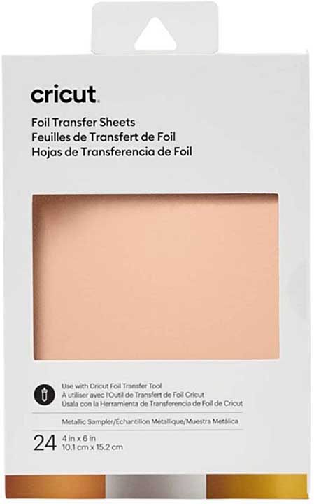 SO: Cricut Foil Transfer Sheets - Metallic (Gold, Silver, Rose Gold, 24 sheets, 4 x 6)