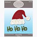 SO: Sizzix Sizzlits S - Phrase, Ho Ho Ho with Santa Hat [D]